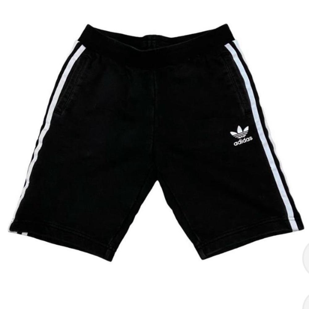 Adidas cotton shorts in original black and white.